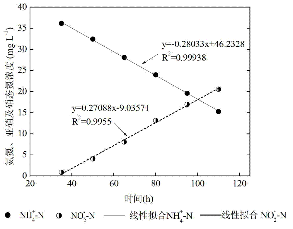 SBR (sequencing batch reactor) semi-short-distance nitrification process control method