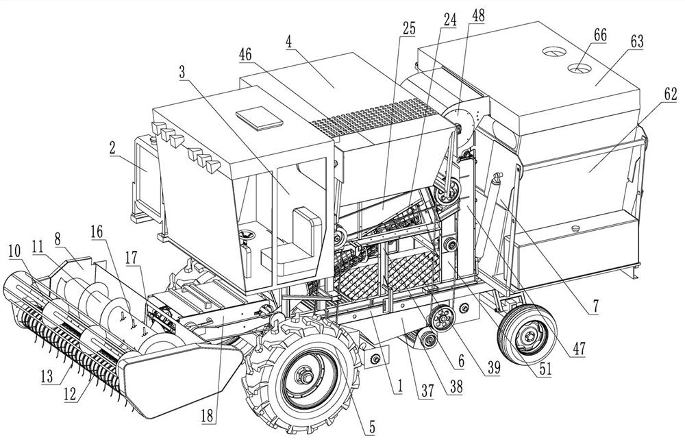 Dust fall type peanut picking harvester