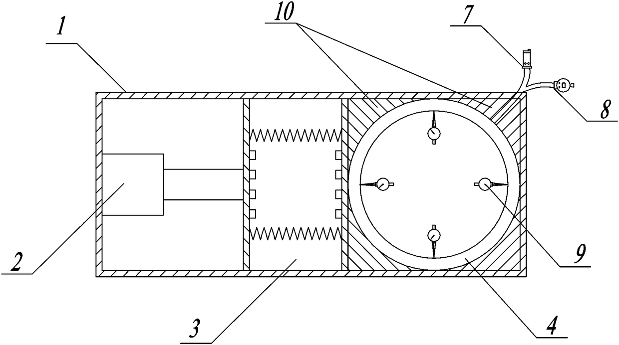 Device and method for simulating stress of annular tunnel tire-type lining supporting structure