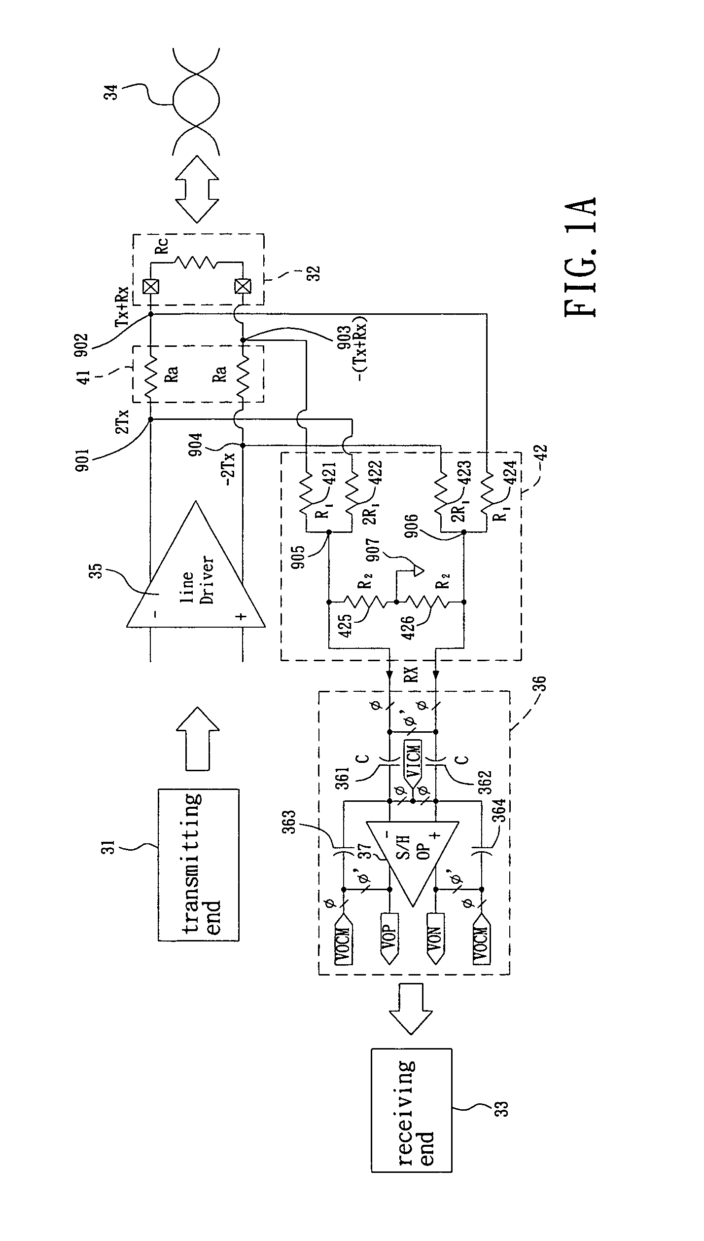 Passive echo cancellation device and signal transmission method thereof