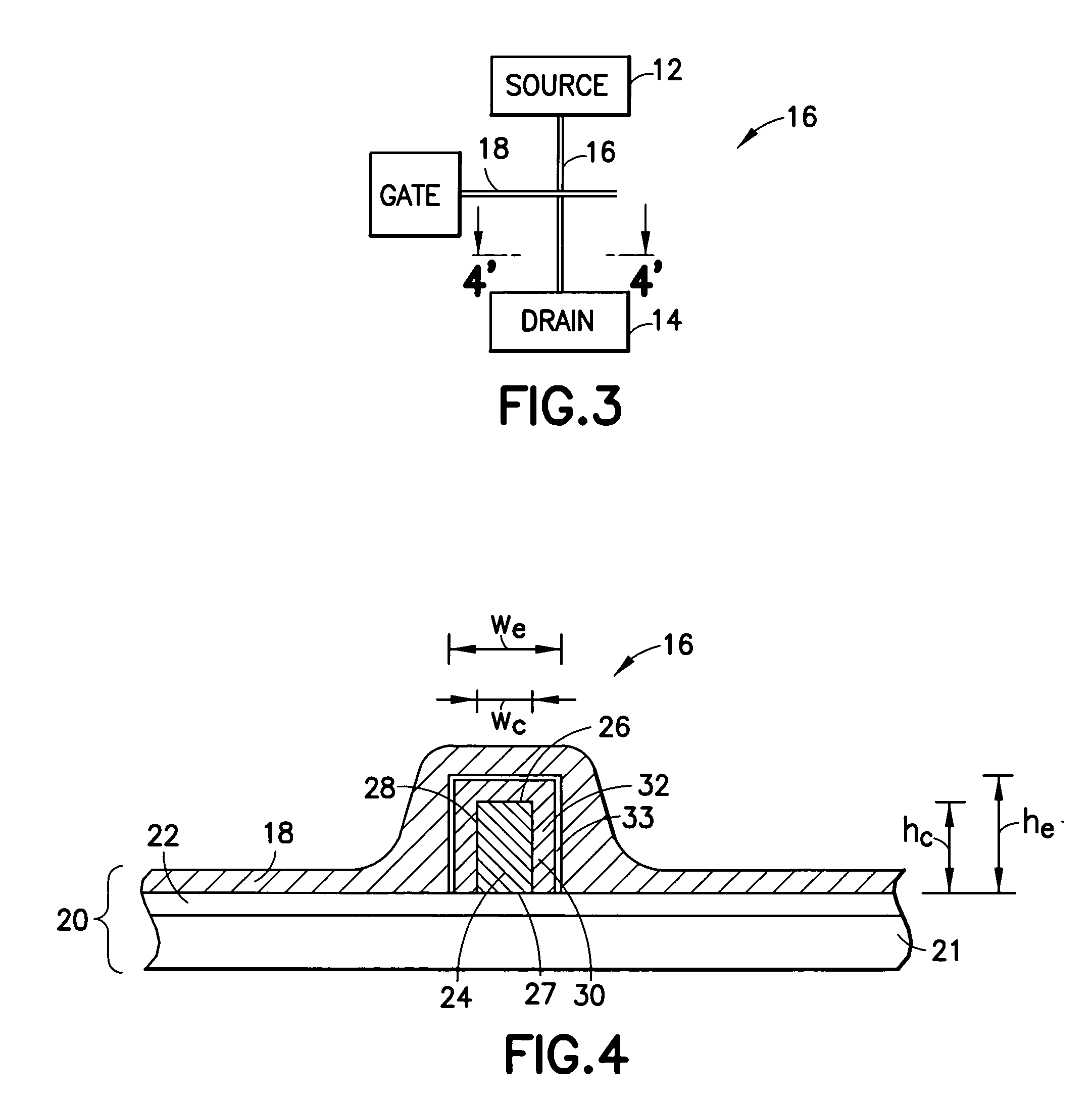 FET channel having a strained lattice structure along multiple surfaces