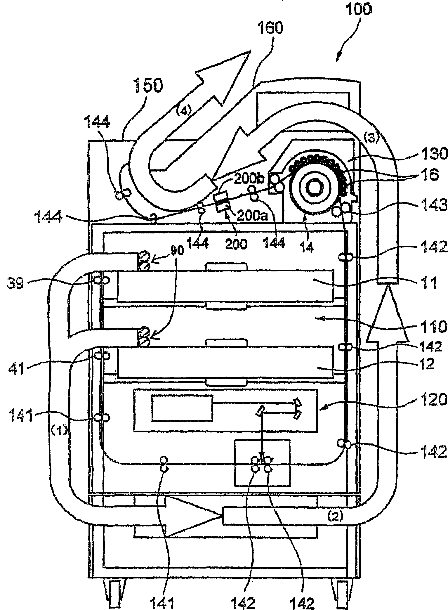 Thermal developing appts. and thermal developing method and program