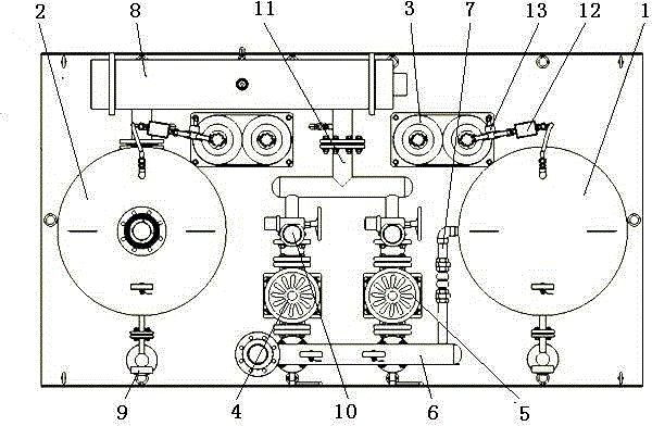 Multifunctional pressure-superposed water supply device