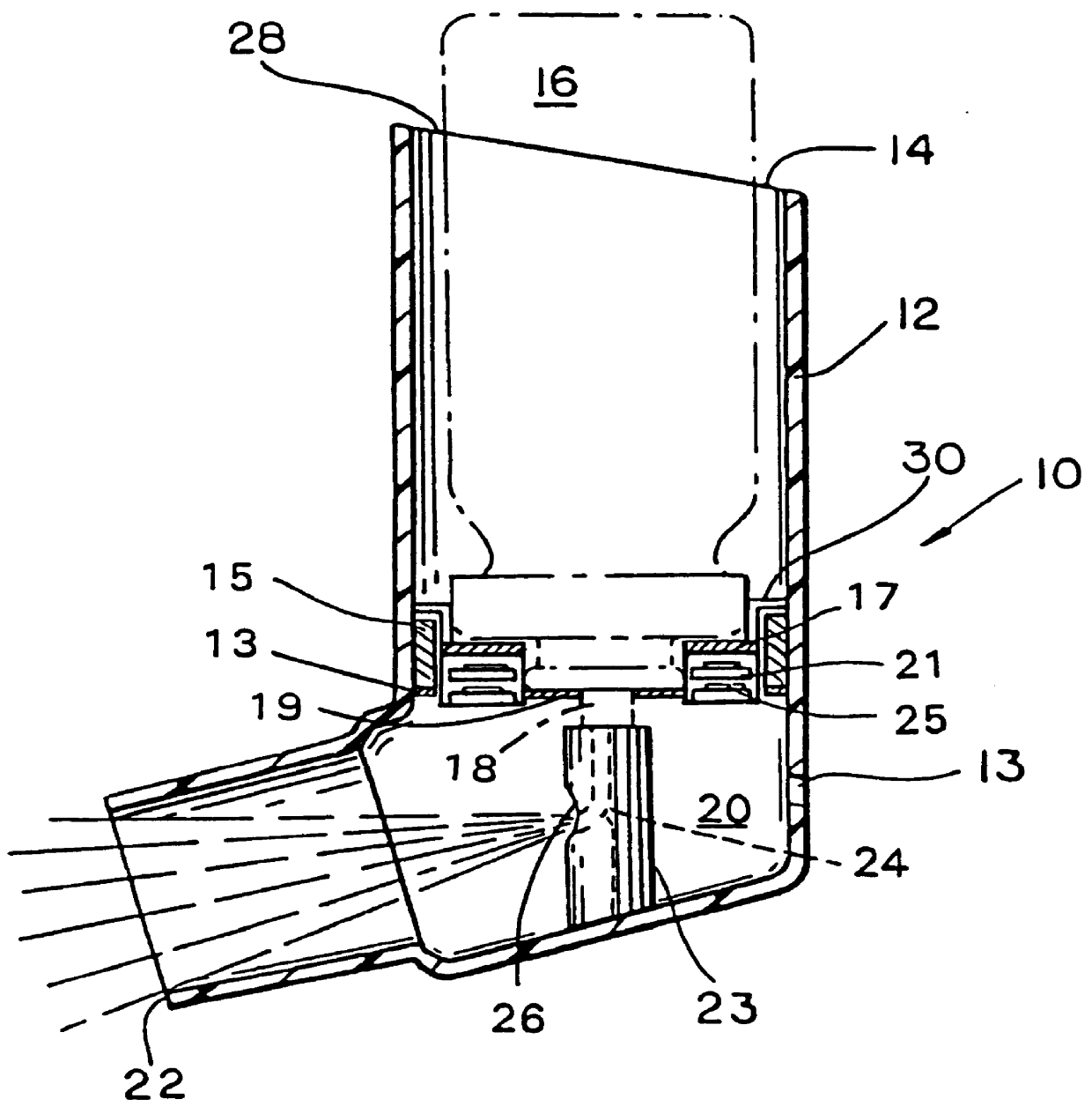 Metered dose inhaler agitator