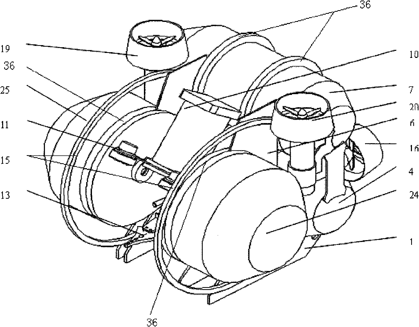 Radiation resistant underwater monitoring robot