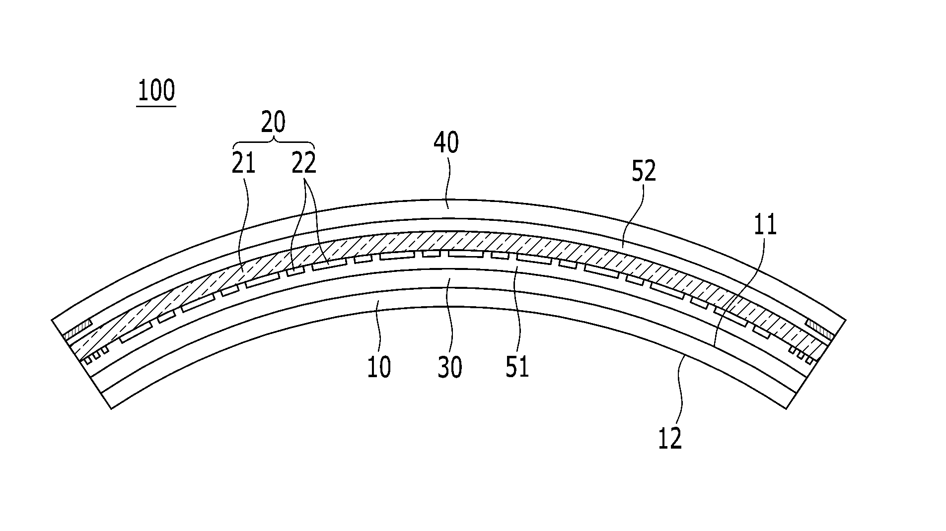 Flexible display device with touch panel