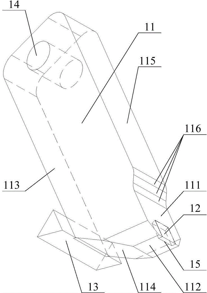 Broken tooth assembly and its broken teeth