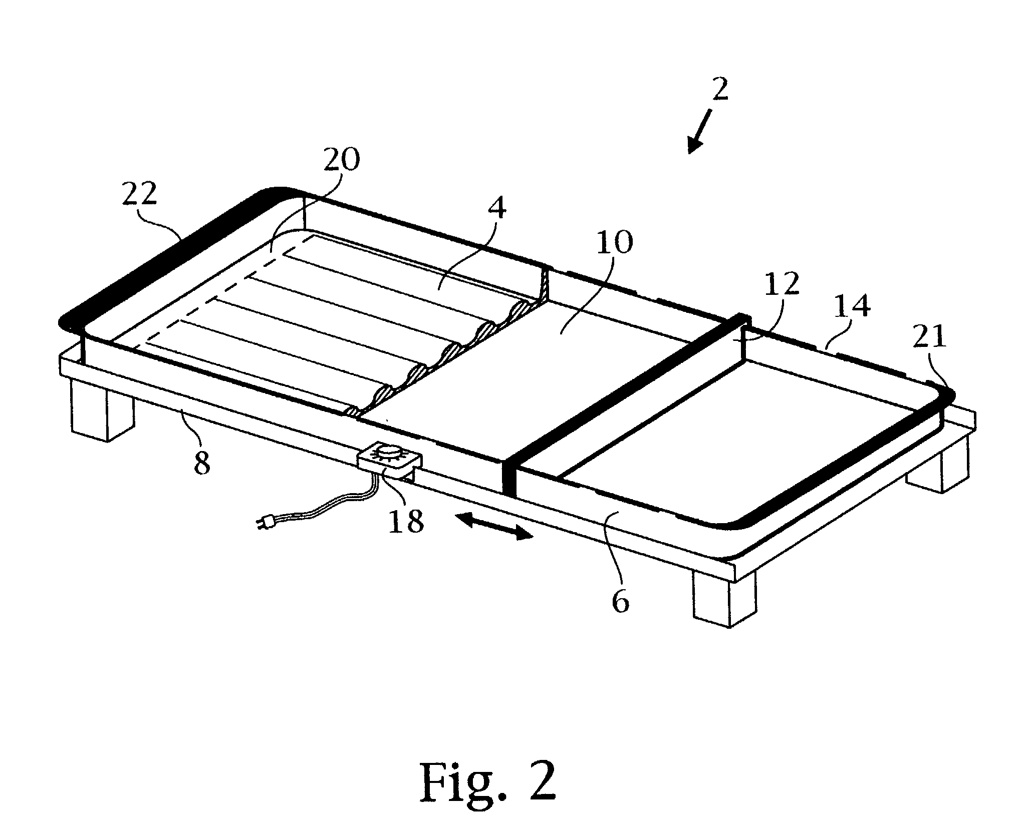 Electric grill with food divider