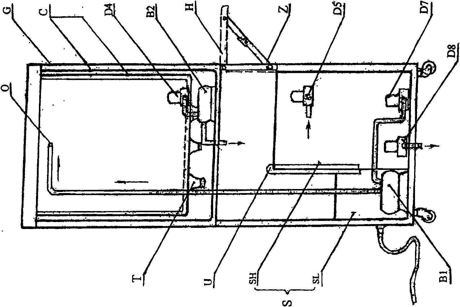 Device and method for cleaning and disinfecting medical speculum by composite frequency ultrasonic wave and acidifying water