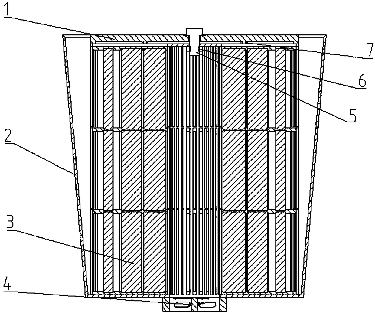 An electric vehicle annular forced air-cooled heat dissipation parallel battery module and its application