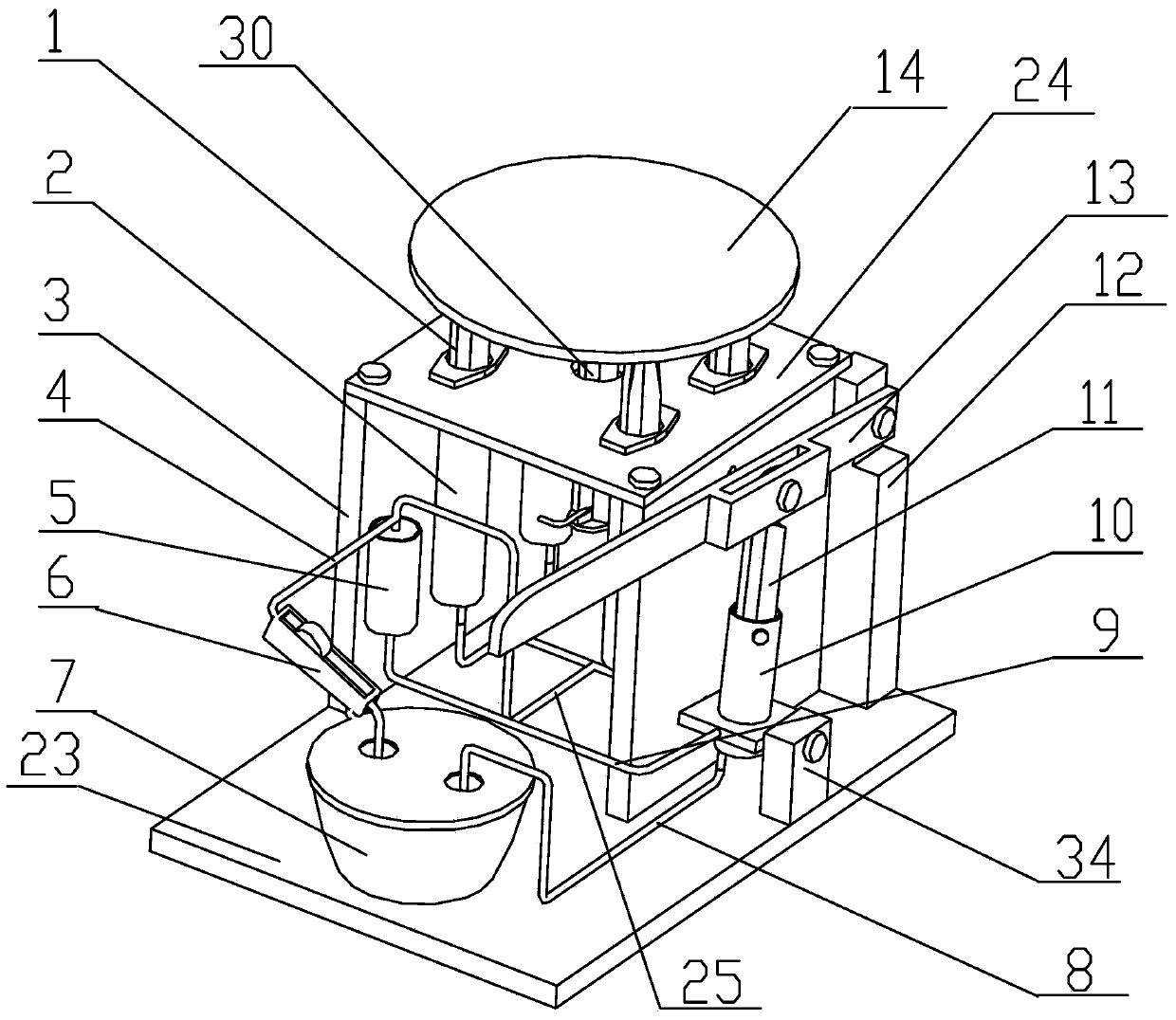 Demonstration device of operating principle of hydraulic system