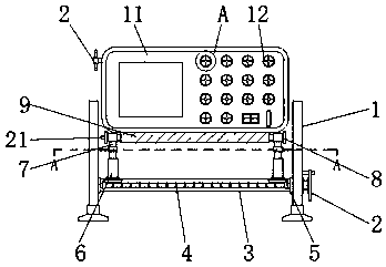 Electric power automation professional experimental oscilloscope with button protection function