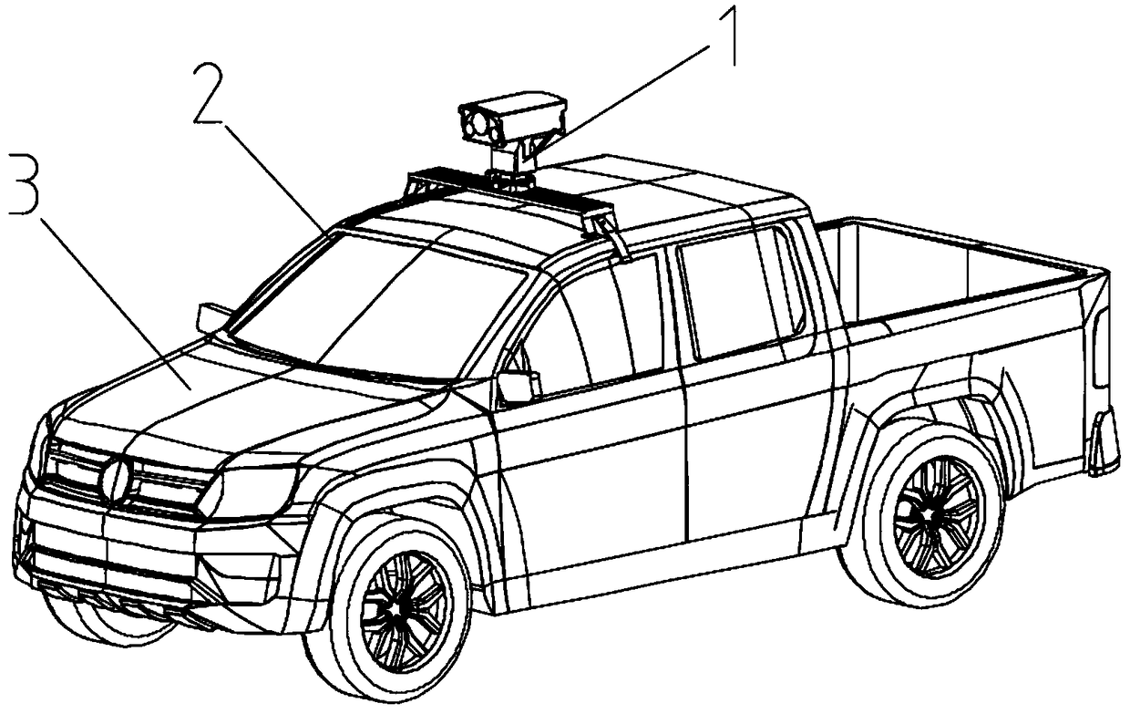 Vehicle-mounted detection device and detection method suitable for patrol inspection of power distribution lines