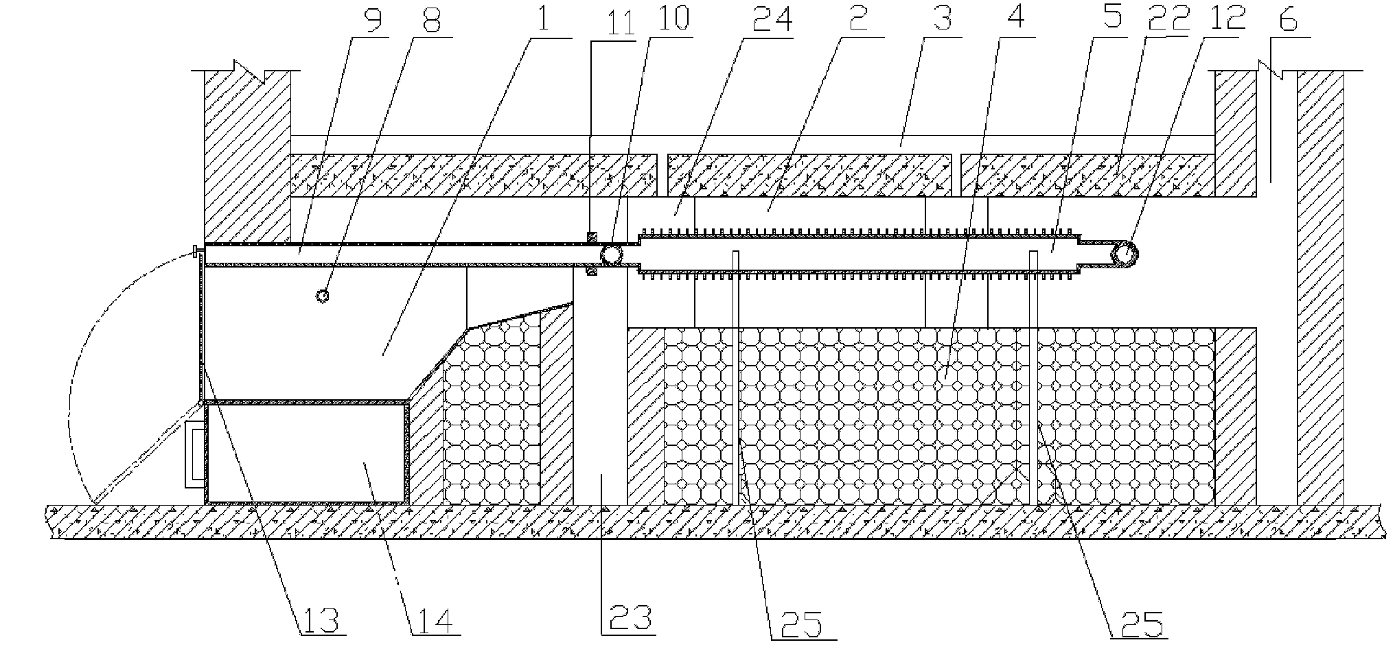 Heat accumulating type heated brick bed capable of supplying hot air