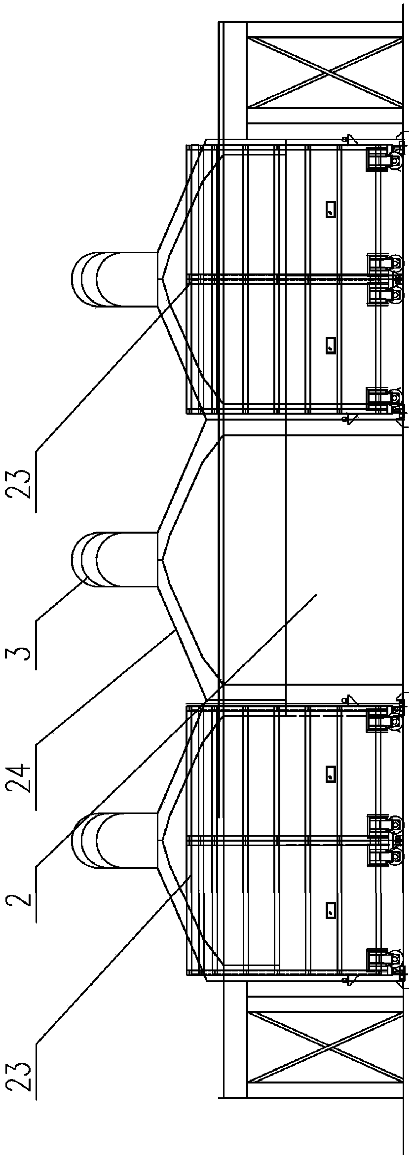 Environmental protection slag pouring device for hot pouring steel slag