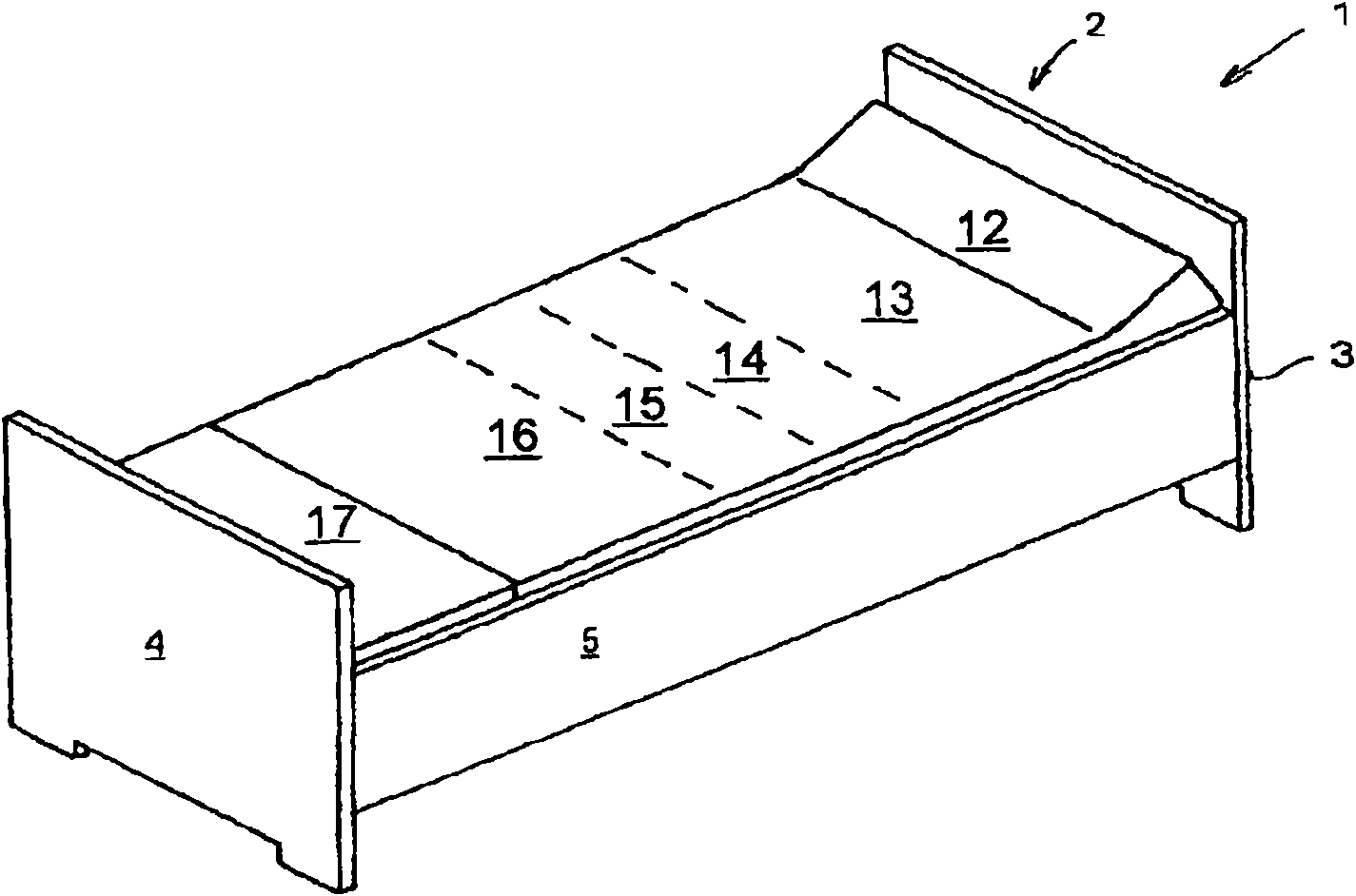 Hospital bed having an adjustable head rest