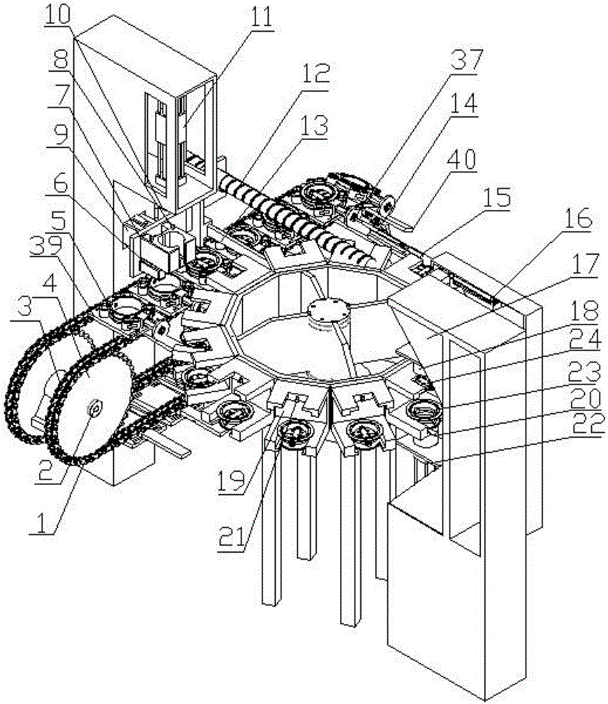 Automatic assembling machine for butterfly valve