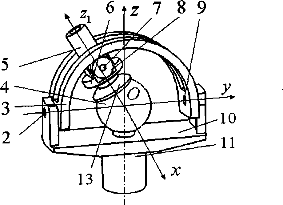 Super large workspace spherical face hinge