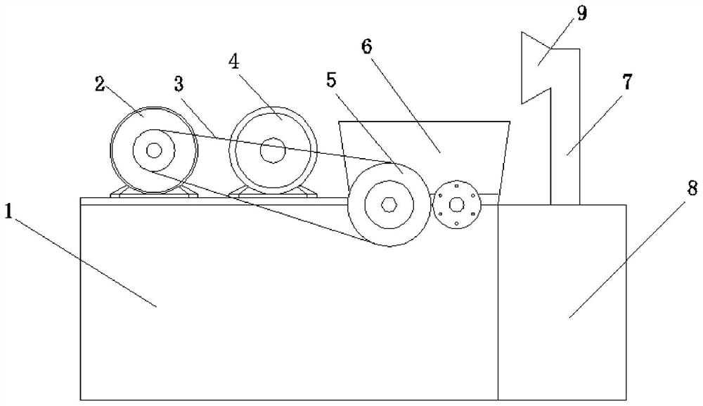 Wood chip squeezing system