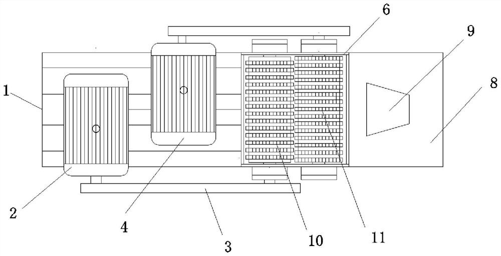 Wood chip squeezing system