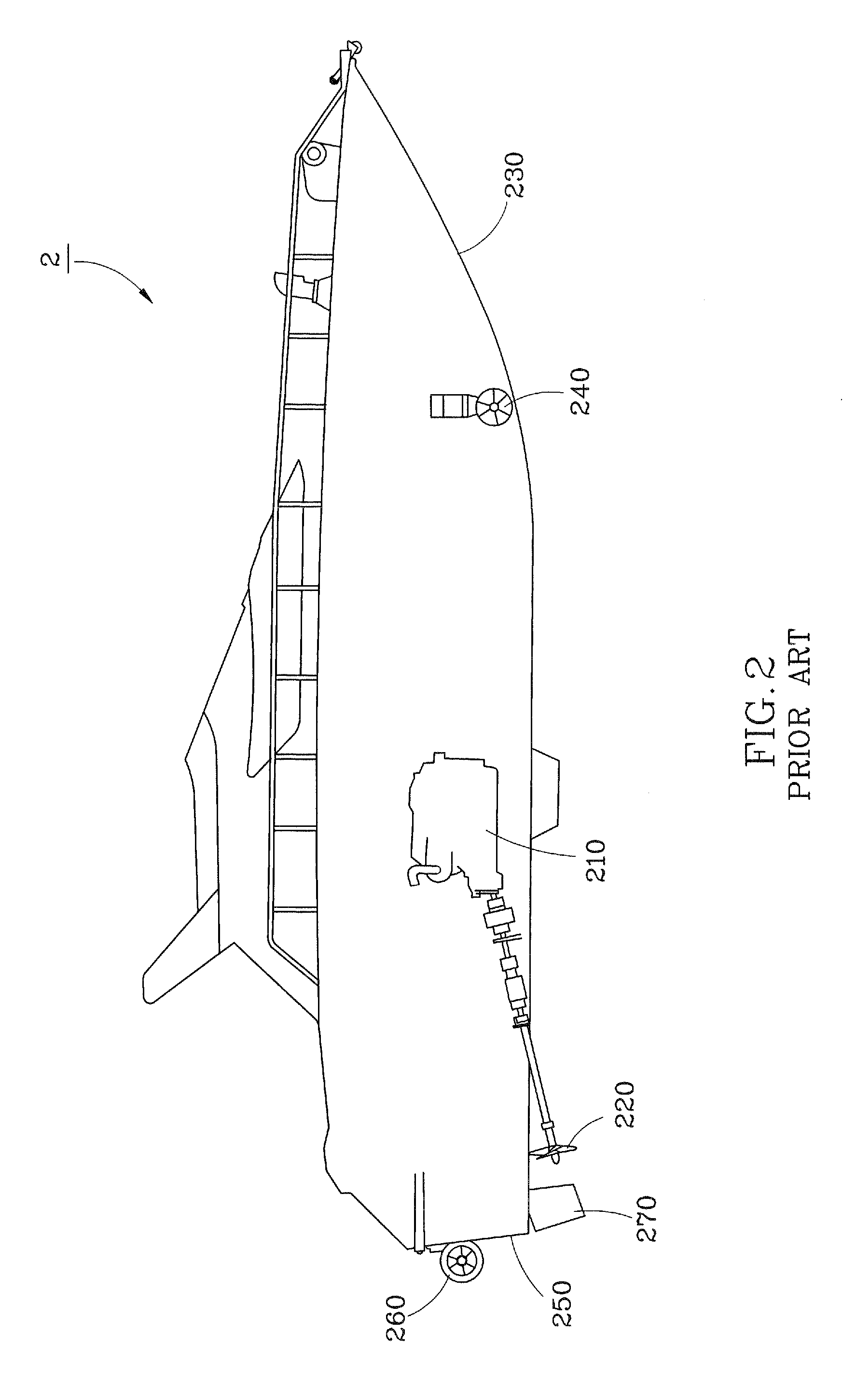 Propelling system for boat