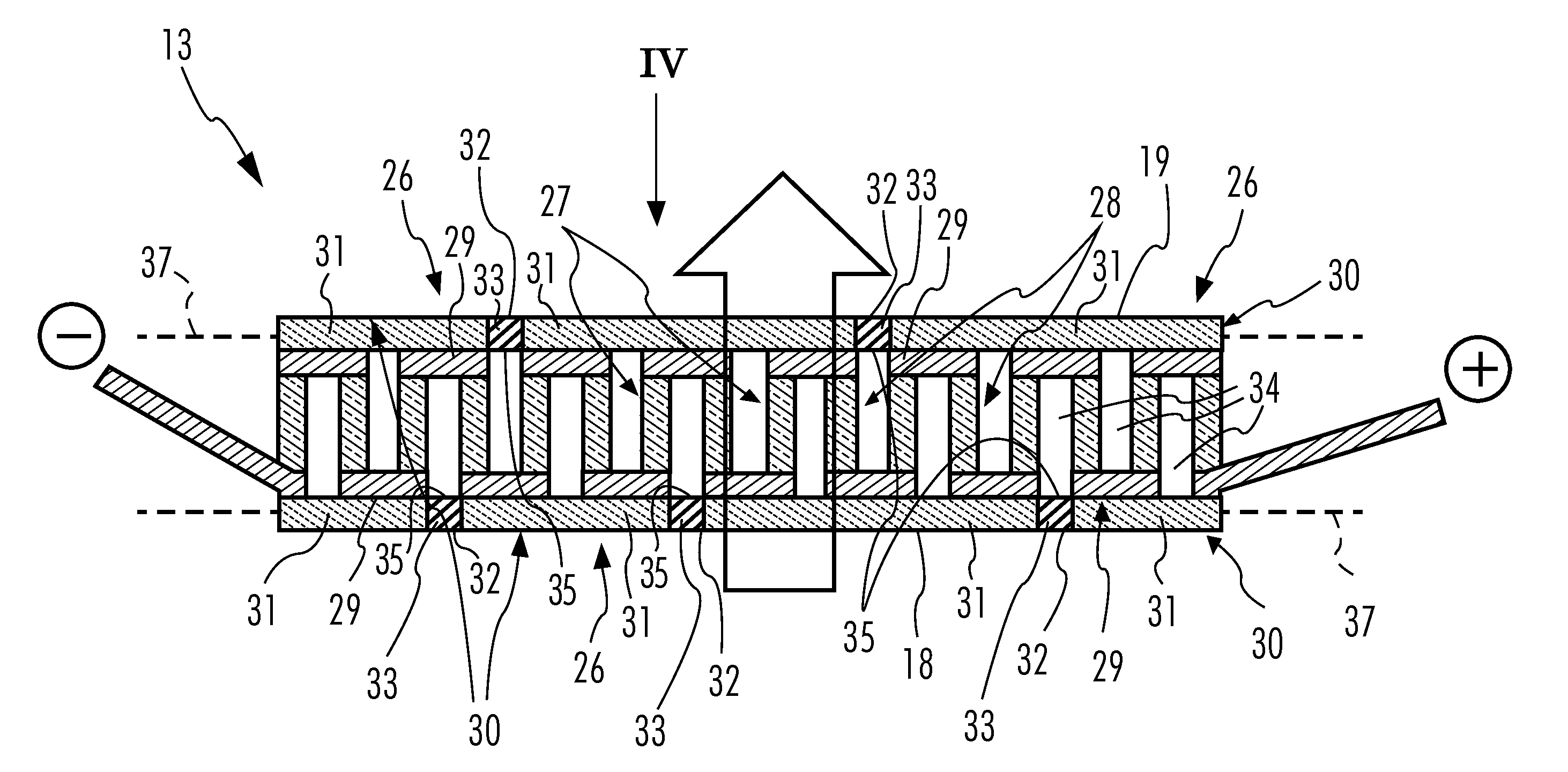 Thermoelectric module, heat exchanger, exhaust system and internal combustion engine