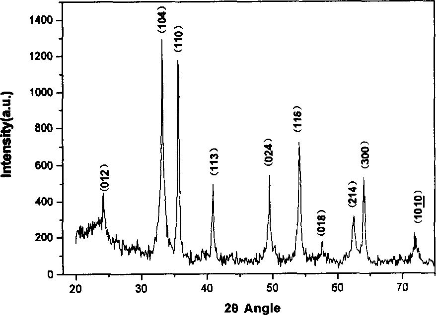 Method for producing nano material of alpha-Fe00H and alpha Fe2O3 in one dimension