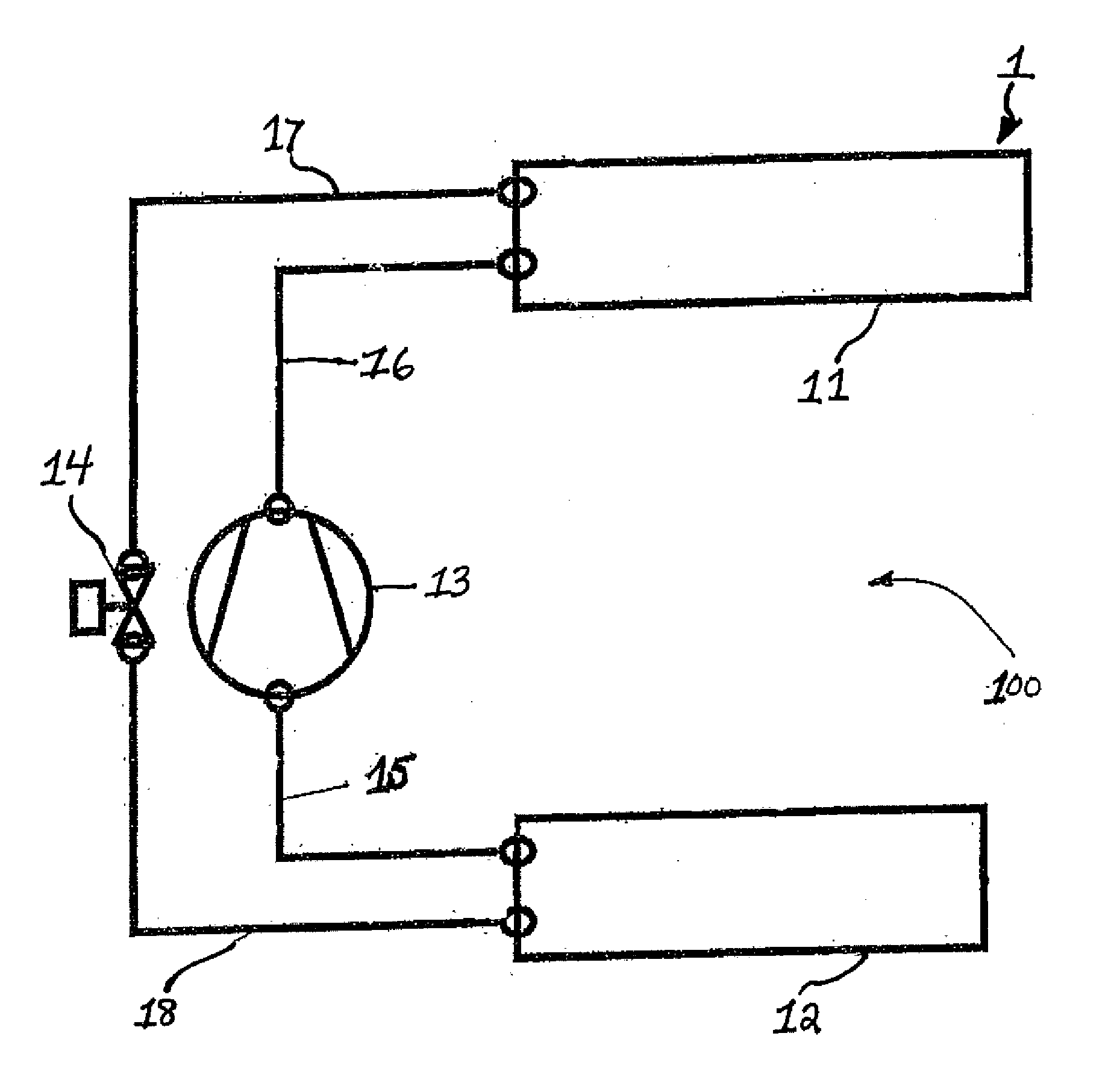 Modular air conditioning system with heat pump functionality