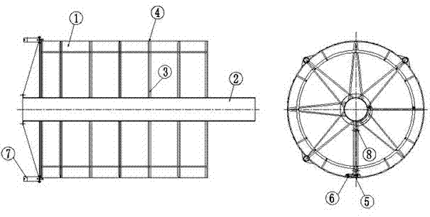 Preparation method of collapsible steel die for manufacturing large-scale glass fiber reinforced plastic chimney