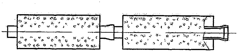 Double-tube water distribution device with biomembrane reaction of subsurface flow type constructed wetland