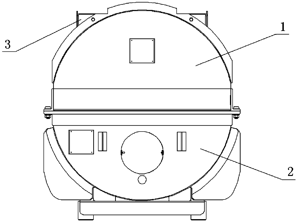 Conveying container for nuclear fuel assemblies