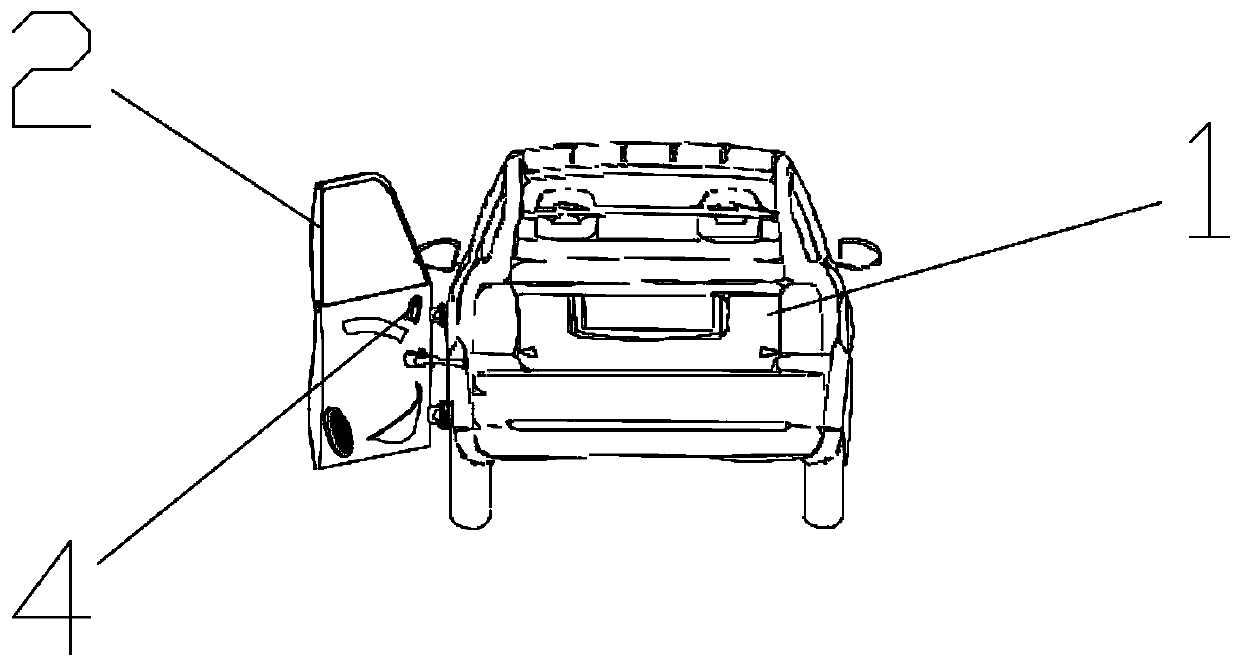 Automobile door preventing collision in case of opening automobile door