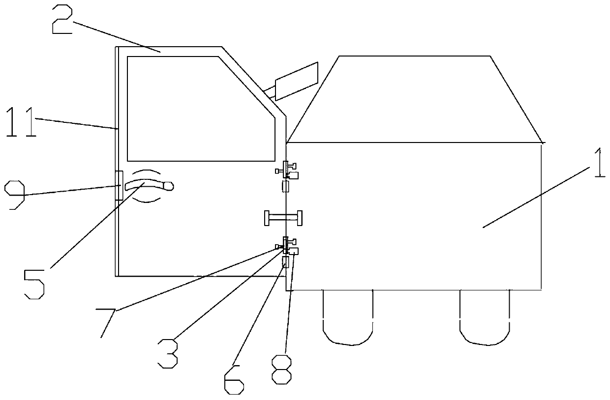 Automobile door preventing collision in case of opening automobile door