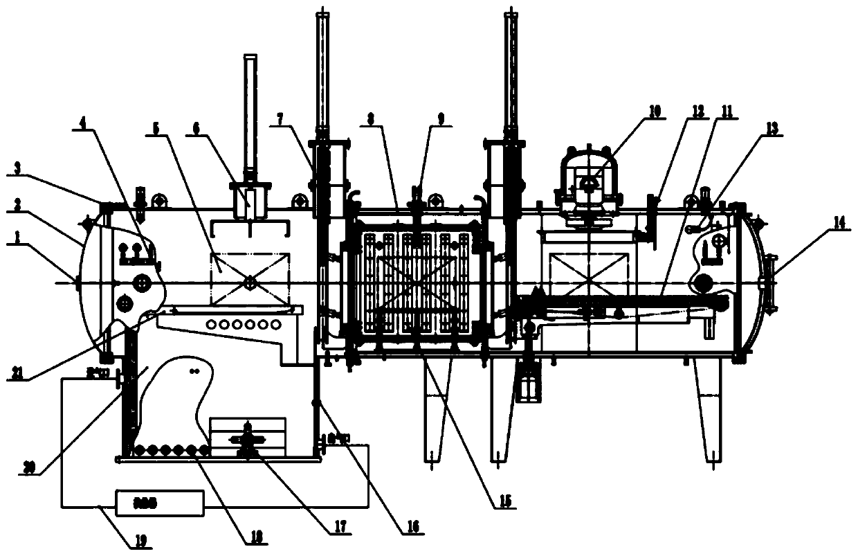 Three-chamber vacuum furnace for high-pressure gas quenching and isothermal salt bath quenching, and use method