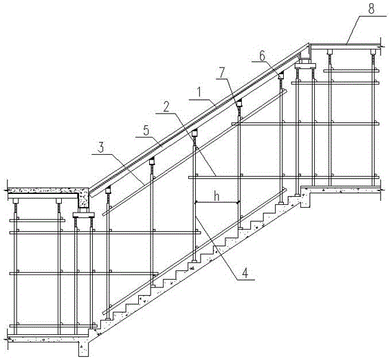 Formwork structure for sealing of cast-in-situ stairs and reversed concrete pouring construction method of formwork structure