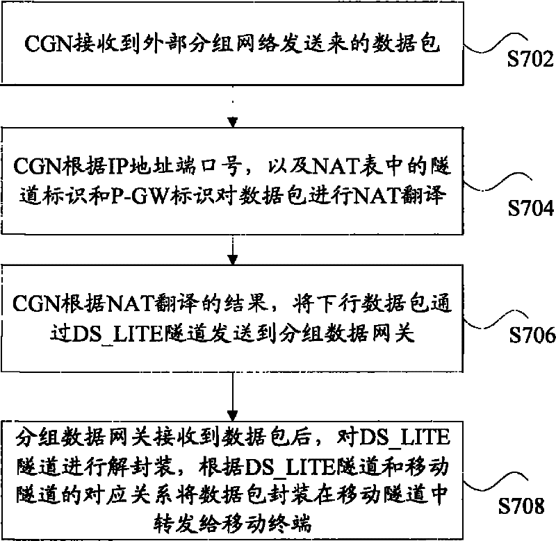 Method and device for sending data packet based on dual-stack (DS)-LITE