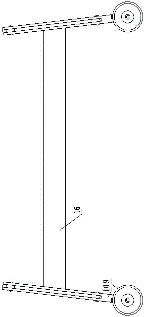 Vehicle frame traveling mechanism device