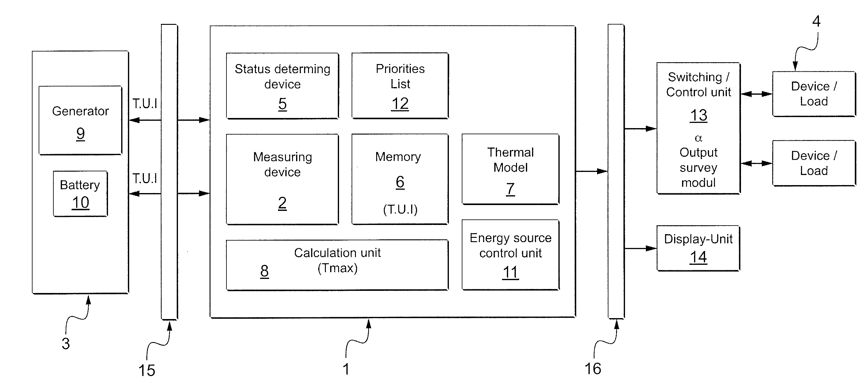 Method and system for an optimized utilization of energy resources of an electrical system