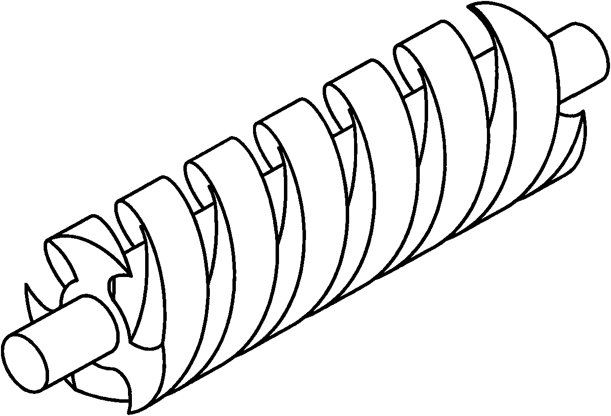 Double-screw mixing transmission pump tooth type