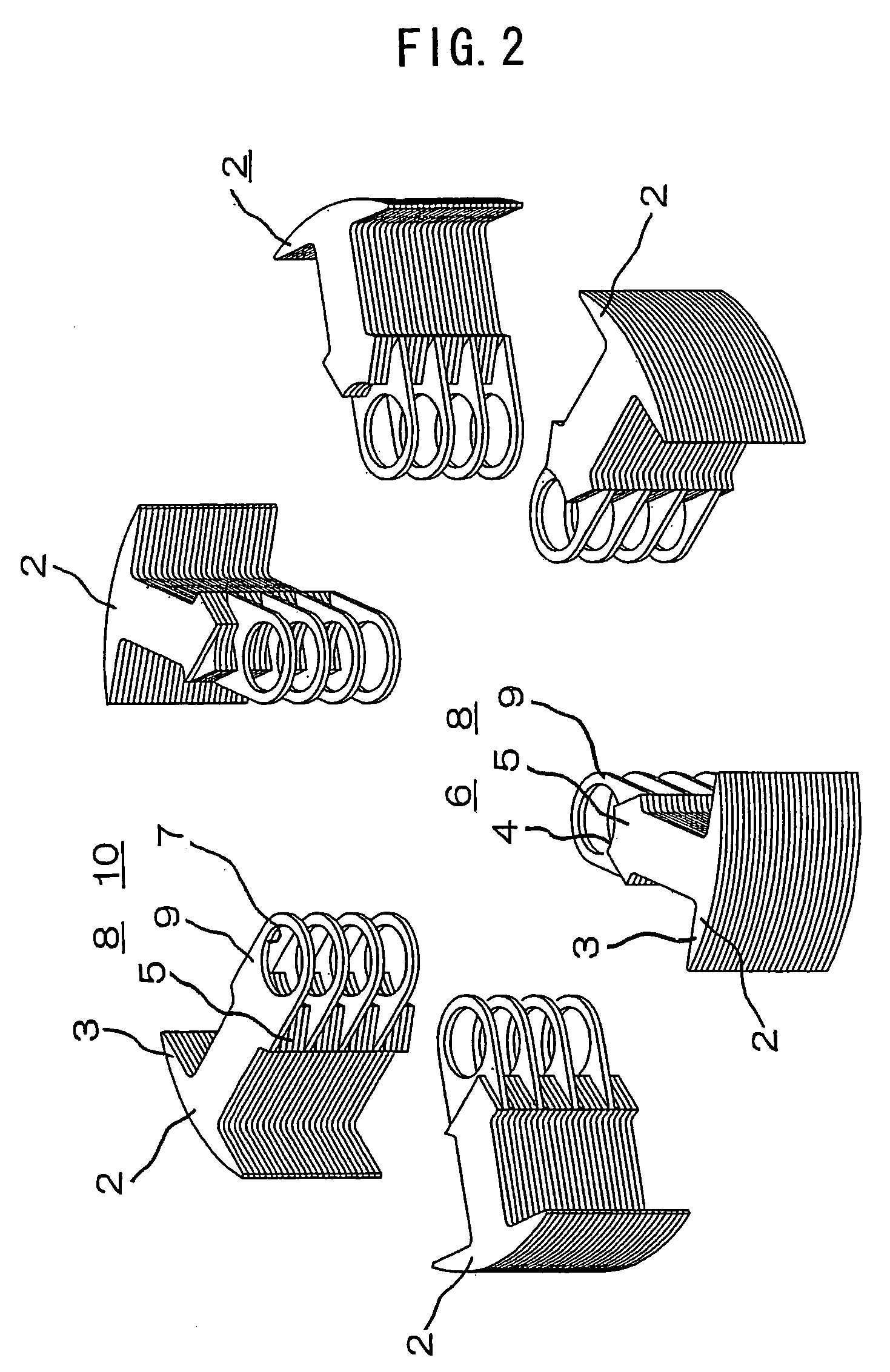 Armature core of rotating electric machine