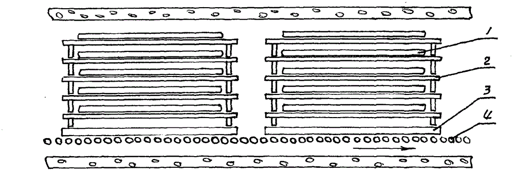 Drying method for hollow ceramic solar panel matrix biscuits formed by slip casting