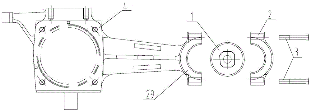 A rail vehicle pivoting arm type axle box positioning node assembly device