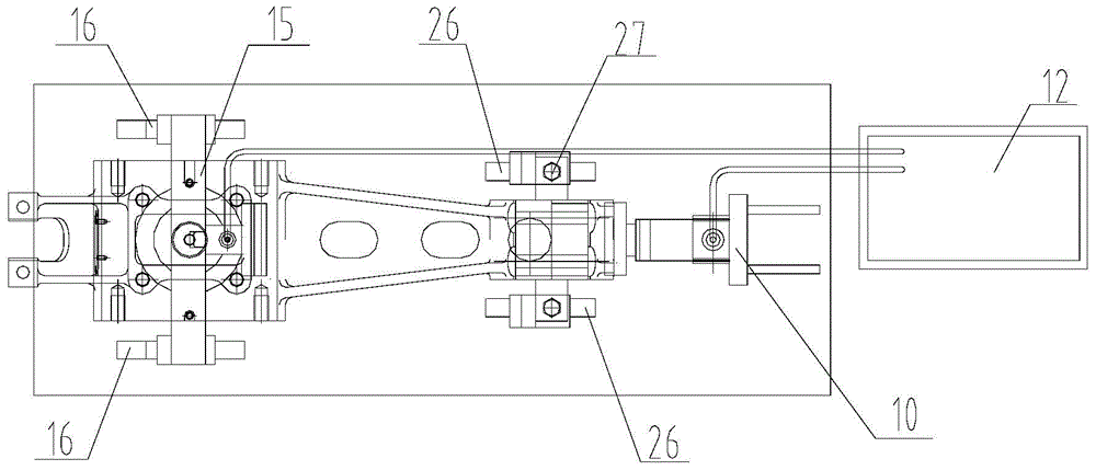 A rail vehicle pivoting arm type axle box positioning node assembly device