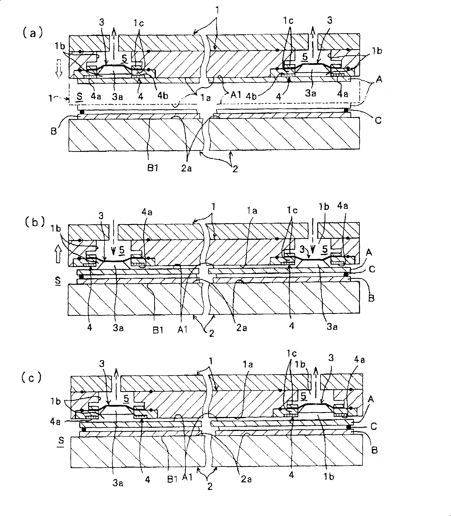 Adhesive chuck device