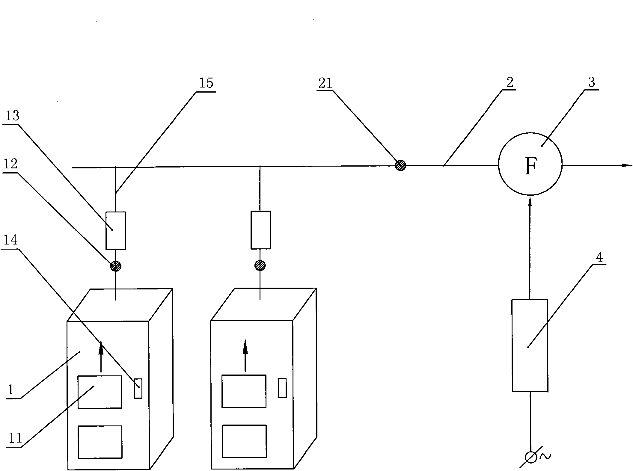 Multi-ventilated-case cooperating exhaust control system