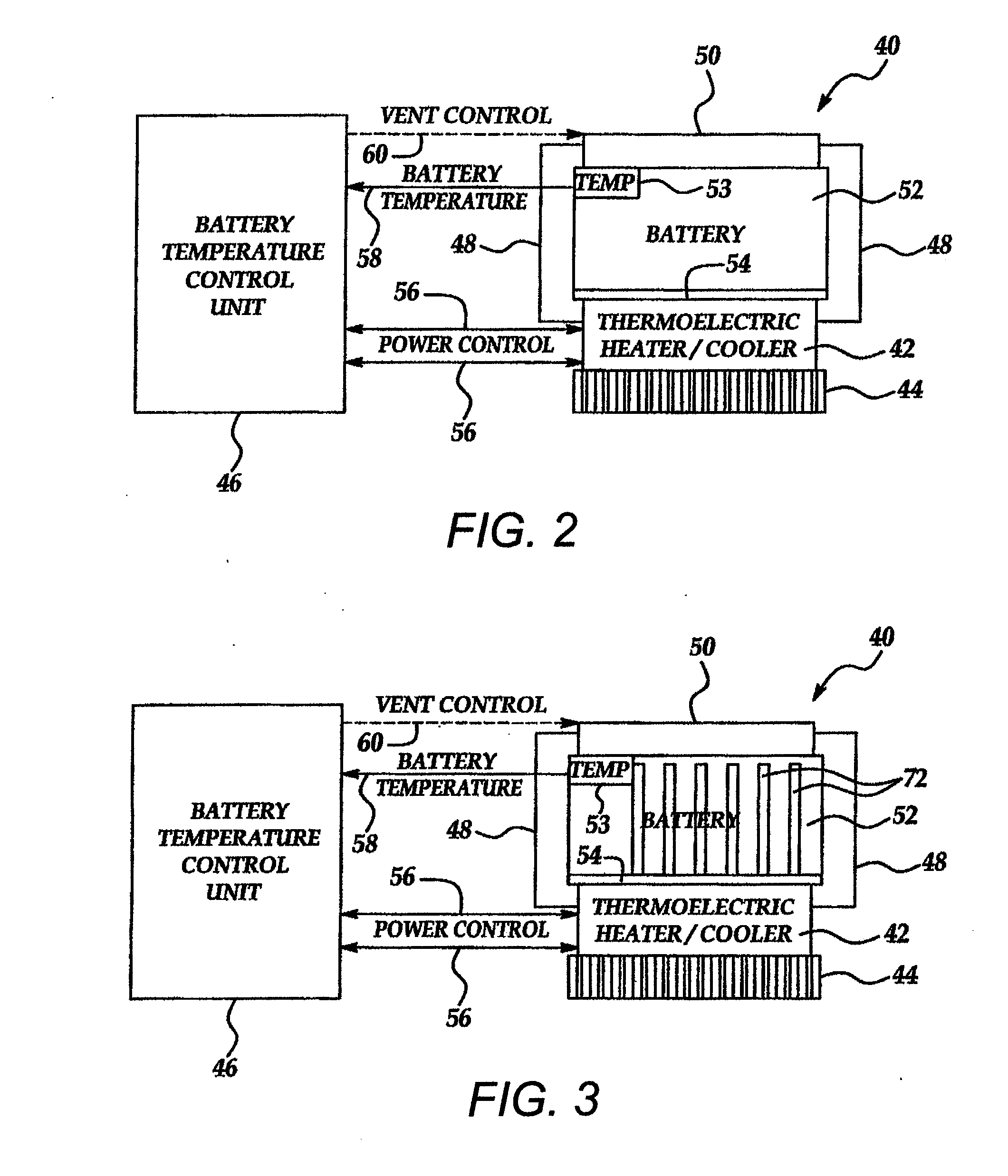 Thermoelectric methods to control temperature of batteries