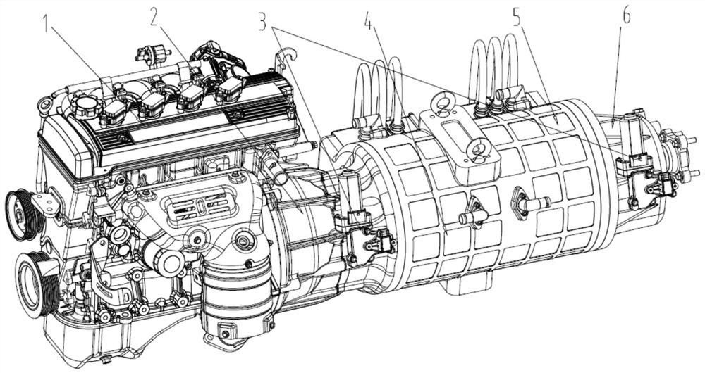 Dual-motor series-parallel hybrid power device and vehicle