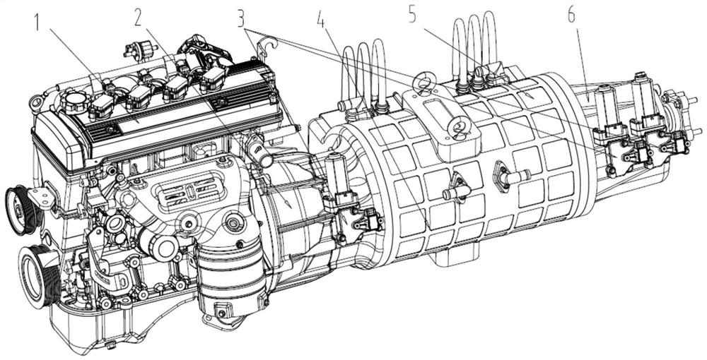 Dual-motor series-parallel hybrid power device and vehicle