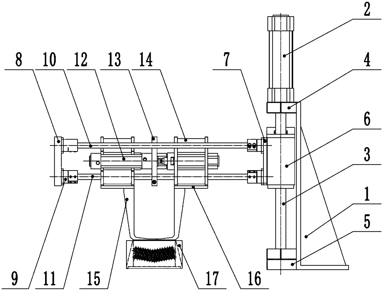 Batch nondestructive handling device for cylinders