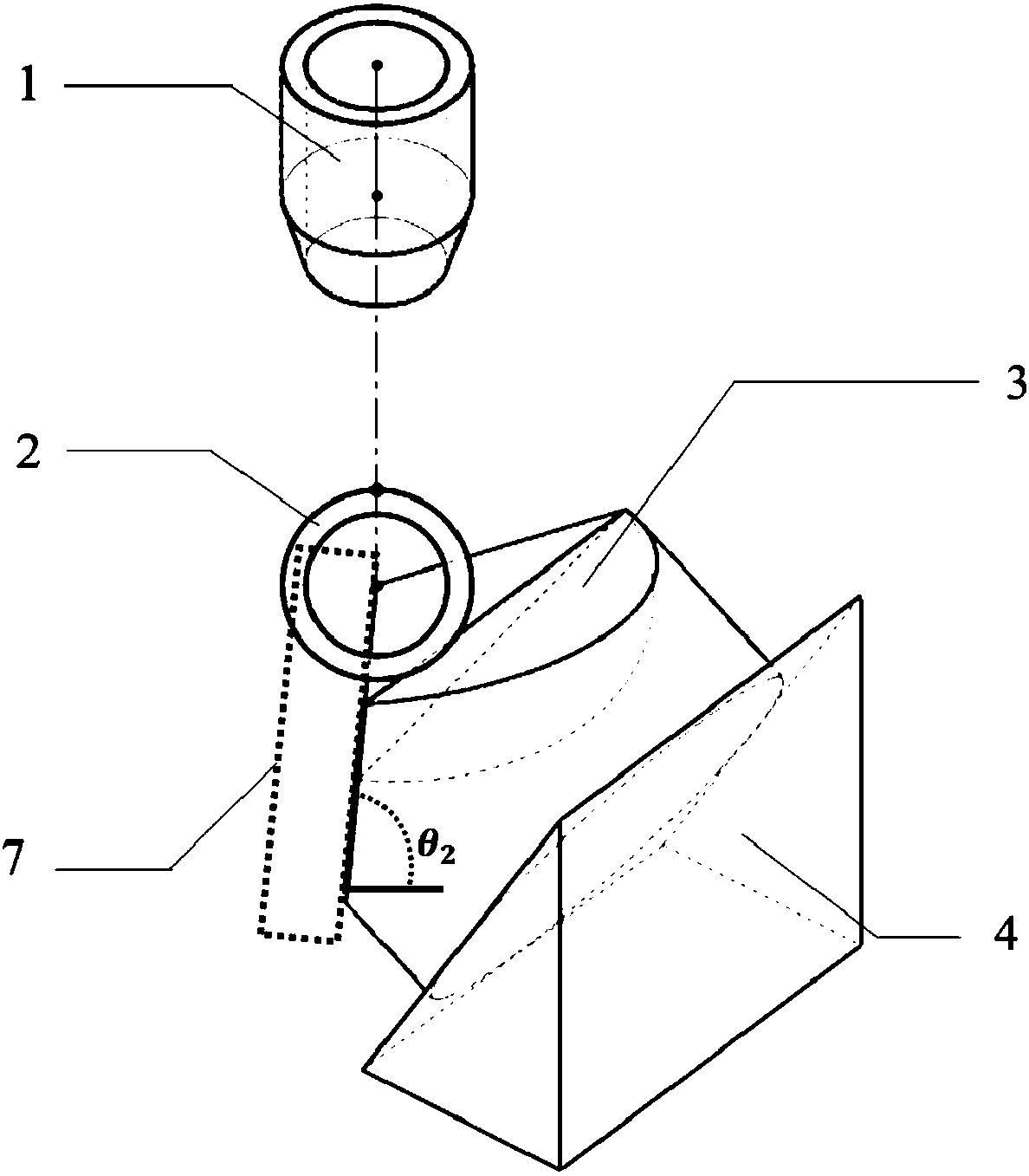 One-time molding method of large-angle regular triangular pyramid-shaped indenter based on fib